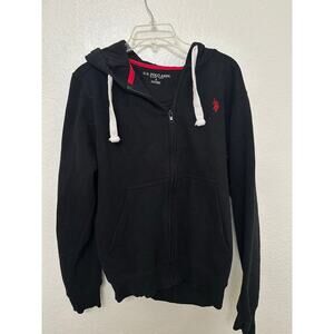 Ralph Lauren Polo Black Fleece Full Zip Hoodie Men's S Hooded Logo Pockets